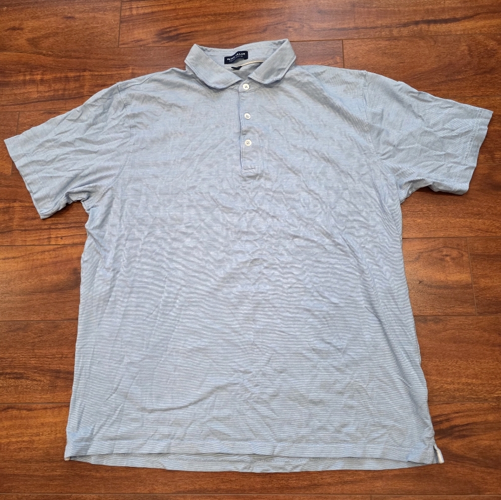 Perer Millar Crown Crafted Polo Shirt Size L Blue